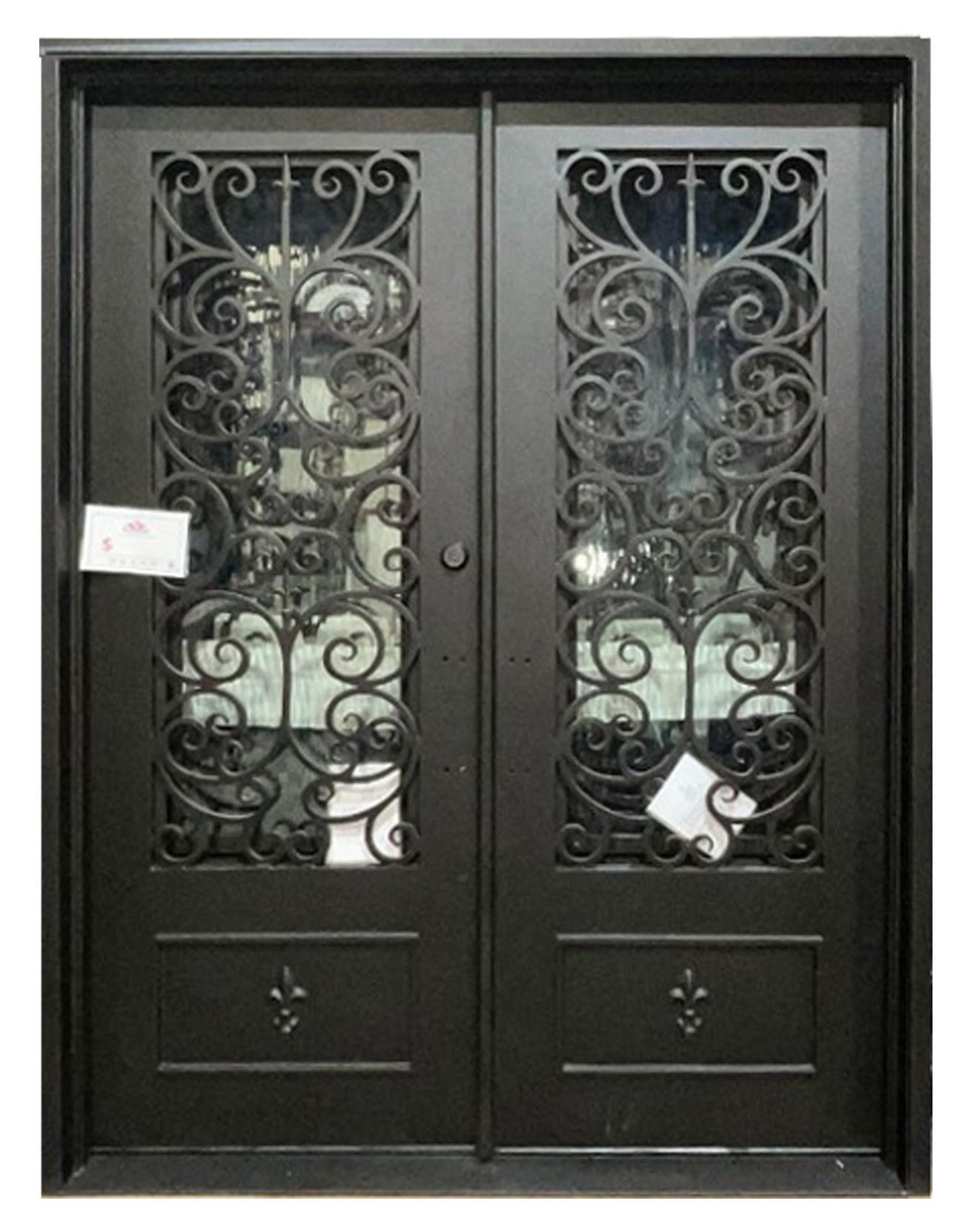 Fleur De Lis Double Iron Door Entryway