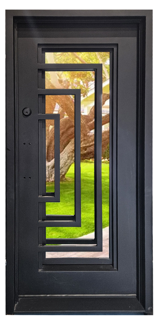 Matrix Iron Door Mirror Design