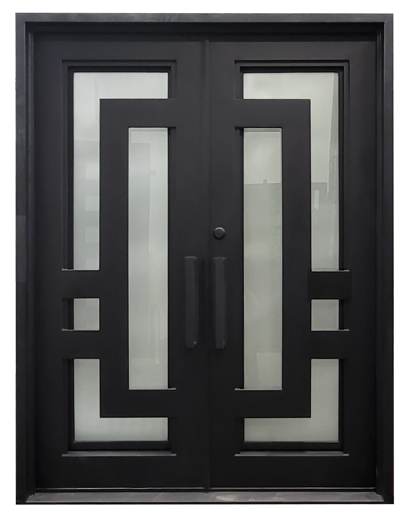Metro Modern Iron Door Double Door Entry